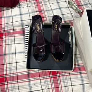 YSL purple wedge